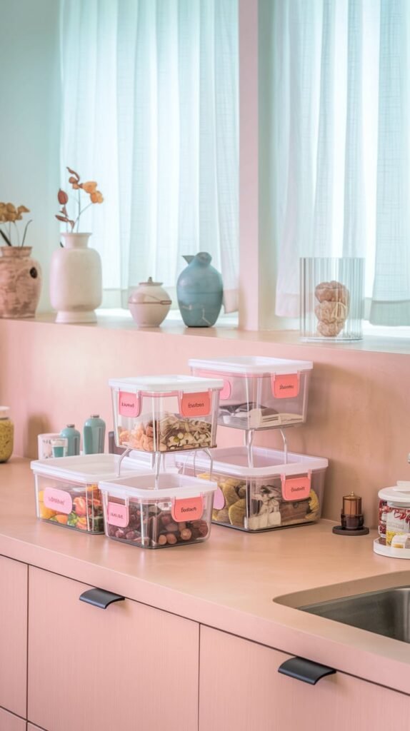 1. Acrylic Container Storage